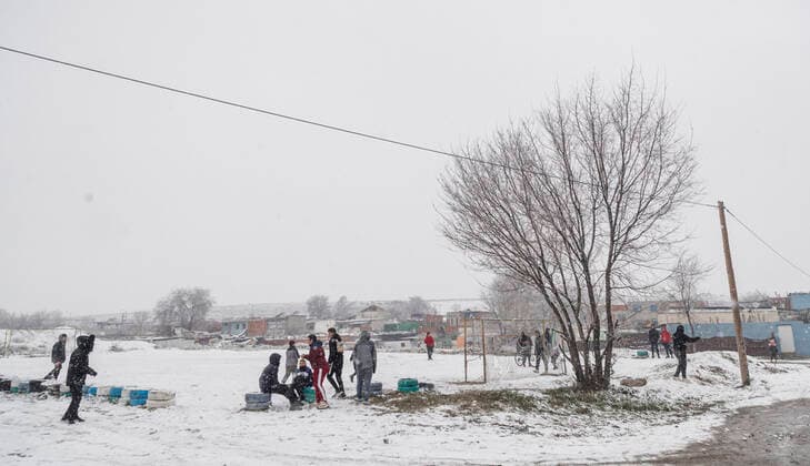 January 7, 2021, Madrid, Spain: Snowy on January 7 in sector 6 of CaoÂ±ada Real where they have been without electricity in their homes for more than 4 months. La CaoÂ±ada Real is a shanty town in the outskirts of Madrid, in sectors V and VI that are the most punished, for more than 4 months without electricity, facing very complicated weather situations such as the storm Filomena. Madrid Spain - ZUMAd159 20210107_zia_d159_029 Copyright: xIndirax