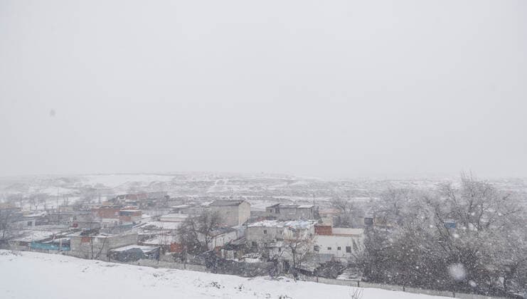 January 7, 2021, Madrid, Spain: Snowy on January 7 in sector 6 of CaoÂ±ada Real where they have been without electricity in their homes for more than 4 months. La CaoÂ±ada Real is a shanty town in the outskirts of Madrid, in sectors V and VI that are the most punished, for more than 4 months without electricity, facing very complicated weather situations such as the storm Filomena. Madrid Spain - ZUMAd159 20210107_zia_d159_048 Copyright: xIndirax