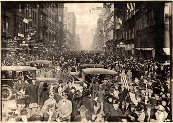 WWI Victory Celebration, New York City, USA, November 11, 1918  Copyright: xJTxVintagex xGlasshousexImagesx jtv005261