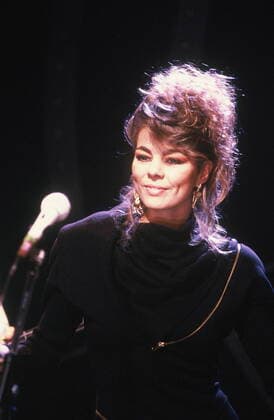 The singer Sandra 18 May 1962 as Sandra Ann Lauer in Saarbrücken later Sandra Cretu and Sandra Menges on stage at a TV appearance on 24 01 1988