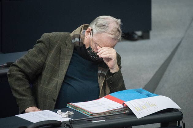 Alexander Gauland AfD on 13 01 2021 in the Bundestag in Berlin photo bildgehege Bundestag debate vaccination start