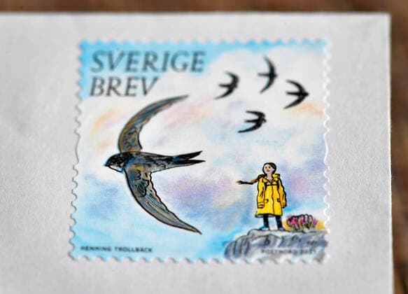 Bilder des Jahres 2021, News 01 Januar News Themen der Woche KW02 News Bilder des Tages Swedish environmental activist Greta Thunberg appears on a postal stamp that is part of a series focusing on the environment, illustrated by Henning Trollback and released in Sweden on Jan. 14, 2021. Photo Anders Wiklund TT code 10040 *** SWEDEN OUT *** Stockholm Sverige EBF x10040x *** Swedish environmental activist Greta Thunberg appears on a postal stamp that is part of a series focusing on the environment, illustrated by Henning Trollback and released in Sweden on Jan 14, 2021 Photo Anders Wiklund TT code 10040 SWEDEN OUT Stockholm Sverige EBF x10040x,  Copyright: xAndersxWiklund TTx SWEDEN GRETA THUNBERG STAMP