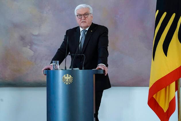 Appeal of the German President for a stronger use of the home office in times of the Corona Pandemic Current, 15 01 2021, Berlin, German President Frank Walter Steinmeier in the portrait at the press statement for the presentation of a joint appeal for a stronger use of the home office in times of the Corona Pandemic in the Bellevue Palace Berlin Berlin Germany
