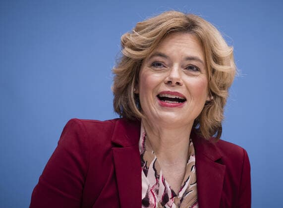 Federal Minister of Agriculture Julia Kloeckner, CDU, recorded during the press conference 20 Years of the Organic Seal Results of the Oekobarometer 2020 at the Federal Press Conference in Berlin 15 01 2021 Berlin Germany Copyright: xFelixxZahn photothek.netx