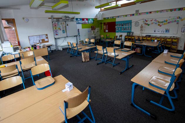 School in the Corona time View in the empty classroom of the class 1a of a primary school in Rietberg The schools are Copyright: xInderlied Kirchner-Mediax