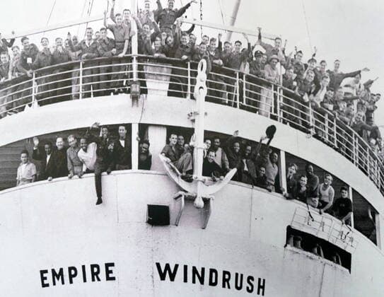 Empire Windrush brought one of the first large groups of post-war West Indian immigrants to the United Kingdom, carrying 1,027 passengers and two stowaways on a voyage from Jamaica to London in 1948. 802 of these passengers gave their last country of residence as somewhere in the Caribbean: of these, 693 intended to settle in the United Kingdom. WorldxHistoryxArchive 917_05_WHA_150_0196