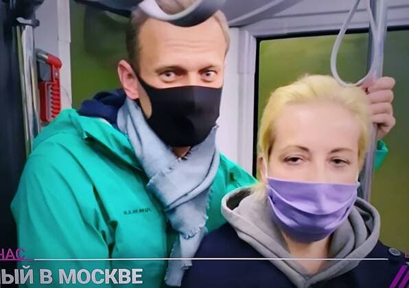 Bilder des Jahres 2021, News 01 Januar News Themen der Woche KW02 Russian opposition leader Alexei Navalny returns from Berlin to Moscow. Photo from the Dozhd TV channel. VictorxLisitsyn