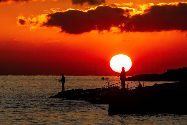 Bilder des Jahres 2021, News 01 Januar News Themen der Woche KW03 News Bilder des Tages Sunset in Pula, Croatia Sunset at the sea in front of Pula, Croatia on 10. January, 2021. SreckoxNiketic PIXSELL