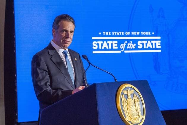 January 18, 2021, USA: Gov. Andrew Cuomo delivers day two of his 2021 State of the State Address in the War Room at the state Capitol on Jan. 12, 2020. USA - ZUMAm67_ 20210118_zaf_m67_011 Copyright: xDarrenxMcgee-xOfficexOfxGovernorx