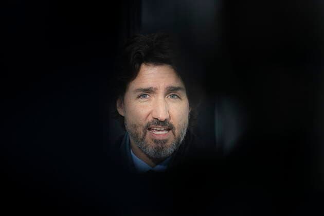 January 19, 2021, Ottawa, on, Canada: Canadian Prime Minister Justin Trudeau delivers his opening remarks at a news conference outside Rideau cottage in Ottawa, Tuesday, January 19, 2021. Ottawa Canada  - ZUMAc35_ 20210119_zaf_c35_006 Copyright: xAdrianxWyldx