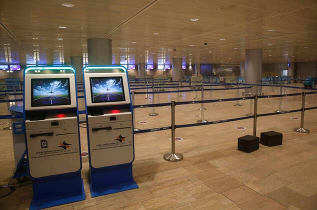 (210120) -- TEL AVIV, Jan. 20, 2021 -- An empty departure hall is pictured at Ben Gurion International Airport near Tel Aviv, Israel, Jan. 19, 2021. Israel s cabinet decided on Tuesday to extend by 10 days a weeks-long nationwide lockdown to curb the spread of the COVID-19 pandemic. The ministers voted in favor of extending the tight lockdown until Jan. 31, according to a cabinet statement. The cabinet also decided that travelers entering the country will be required to present a negative coronavirus test taken within 72 hours before their flight. (Photo by Gil Cohen Magen Xinhua) ISRAEL-TEL AVIV-AIRPORT-COVID-19 ShangxHao 