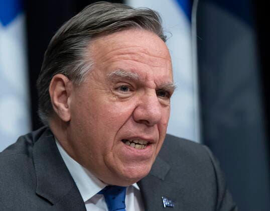 January 21, 2021, Quebec, PQ, Canada: Quebec Premier Francois Legault responds to reporters questions during a news conference on the COVID-19 pandemic, Thursday, January 21, 2021 at the legislature in Quebec City. Quebec Canada  - ZUMAc35_ 20210121_zaf_c35_042 Copyright: xJacquesxBoissinotx