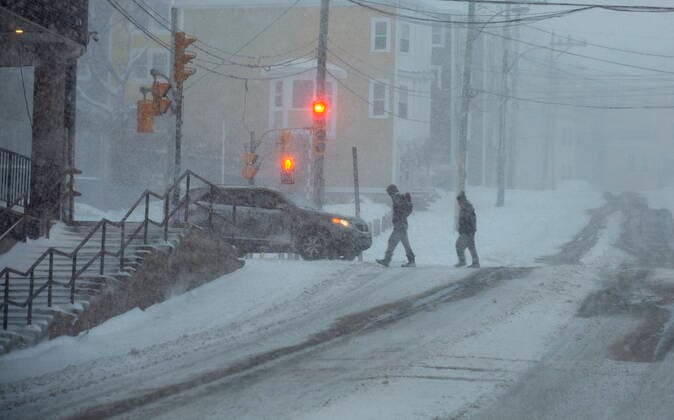 January 21, 2021, St. John S, NL, Canada: Few people were out downtown St. JohnÃ¢â‚¬â ¢s NL on Thursday, January 21, 2021 as the first major snow storm of the winter starts to ramp up. St. John S Canada  - ZUMAc35_ 20210121_zaf_c35_077 Copyright: xPaulxDalyx