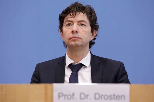Prof Christian Drosten, Director Institute for Virology, Charite Berlin, PK on The Corona Situation in Lockdown, DEU, Berlin, 22 01 2021