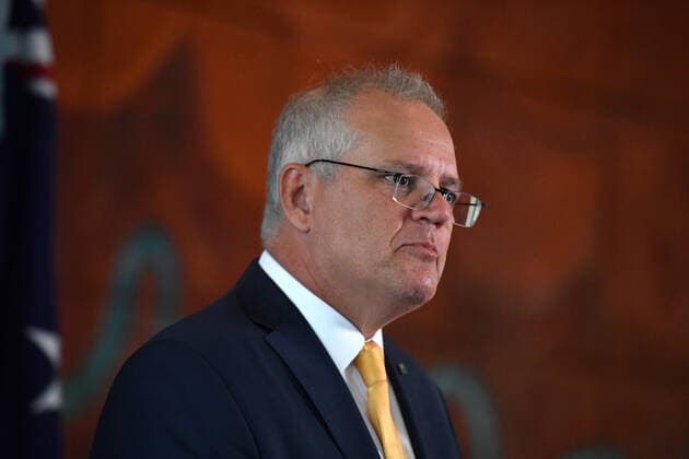 2021 AUSTRALIAN OF THE YEAR MORNING TEA, Prime Minister Scott Morrison speaks during an Australian of the Year morning tea at Parliament House in Canberra, Monday, January 25, 2021. ( NO ARCHIVING, EDITORIAL USE ONLY, NO USE IN BOOKS WITHOUT CONSENT CANBERRA ACT AUSTRALIA  Copyright: xMICKxTSIKASx 20210125001515940144