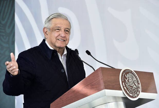 (210125) -- MEXICO CITY, Jan. 25, 2021 () -- Mexico s President Andres Manuel Lopez Obrador speaks at the inauguration of National Guard s facilities in San Luis Potosi, Mexico on Jan. 24, 2021. Mexico s President Andres Manuel Lopez Obrador announced Sunday on Twitter that he has tested positive for COVID-19. () MEXICO-PRESIDENT-COVID-19-POSITIVE Xinhua 