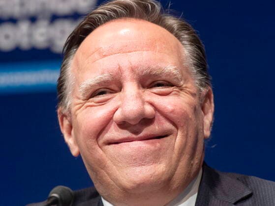 January 26, 2021, Montreal, PQ, Canada: Quebec Premier Francois Legault smiles as he speaks to the media at the COVID-19 press briefing, Tuesday January 26, 2021 in Montreal. Montreal Canada  - ZUMAc35_ 20210126_zaf_c35_016 Copyright: xRyanxRemiorzx