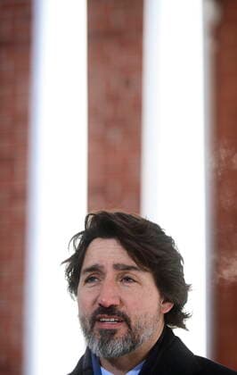 January 29, 2021, Ottawa, on, Canada: Prime Minister Justin Trudeau holds a press conference at Rideau Cottage in Ottawa on Friday, Jan. 29, 2021., to provide an update on the COVID-19 pandemic. Ottawa Canada  - ZUMAc35_ 20210129_zaf_c35_042 Copyright: xSeanxKilpatrickx