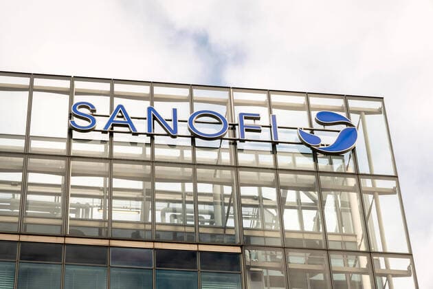 01 02 2021,Berlin,Germany,GER,Sanofi logo at Potsdamer Platz