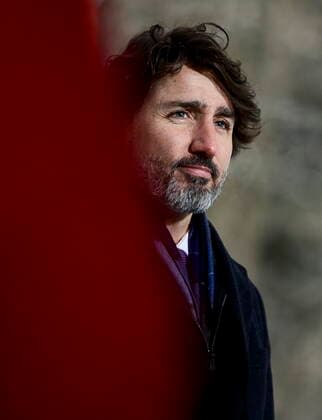 Kanada, Justin Trudeau Pressekonferenz in Ottawa February 2, 2021, Ottawa, on, Canada: Prime Minister Justin Trudeau holds a press conference at Rideau Cottage in Ottawa on Tuesday, Feb. 2, 2021., to provide an update on the COVID-19 pandemic. Ottawa Canada  - ZUMAc35_ 20210202_zaf_c35_006 Copyright: xSeanxKilpatrickx