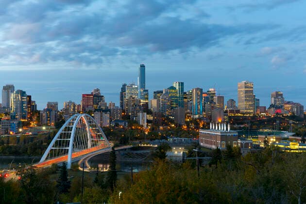 Edmonton Skyline and the North Saskatchewan River, Edmonton, Alberta, Canada, North America Copyright: MilesxErtman 1132-418