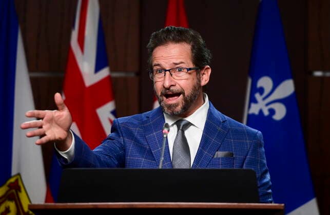 February 3, 2021, Ottawa, on, Canada: Bloc Quebecois leader Yves-Francois Blanchet holds a press conference on Parliament Hill in Ottawa on Wednesday, Feb. 3, 2021. Ottawa Canada  - ZUMAc35_ 20210203_zaf_c35_005 Copyright: xSeanxKilpatrickx