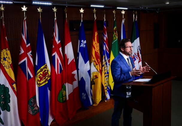 February 3, 2021, Ottawa, on, Canada: Bloc Quebecois leader Yves-Francois Blanchet holds a press conference on Parliament Hill in Ottawa on Wednesday, Feb. 3, 2021. Ottawa Canada  - ZUMAc35_ 20210203_zaf_c35_006 Copyright: xSeanxKilpatrickx