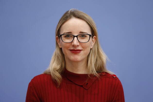Prof Dr Alena Buyx, Chairwoman German Ethics Council, Germany, Berlin, Federal Press Conference, Topic Special rules for vaccinated persons