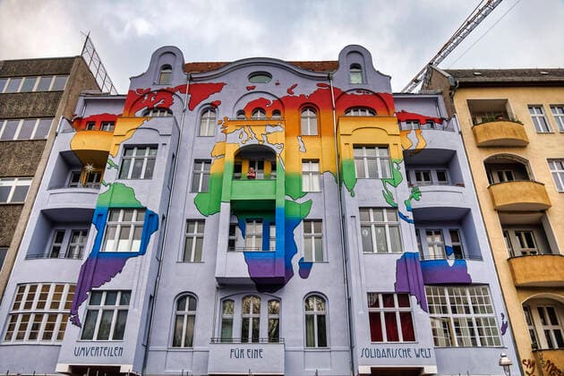 Property on Falkensteinstrasse in Kreuzberg, donated to the Umverteilen Foundation by Ulf Mann, the heir of the pharmaceutical company Dr Gerhard Mann
