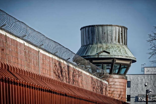 JVA Moabit, correctional facility, watchtower, Berlin Moabit, Germany, Europe JVA Moabit, correctional facility, watchtower, Berlin Moabit, Germany, Europe
