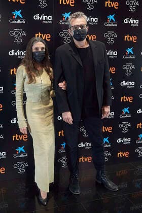 February 8, 2021, Madrid, Madrid, Spain: Angela Molina, Mariano Barroso attend a press conference for her Honorary Goya Award at Academia de Cine on February 8, 2021 in Madrid, Spain Madrid Spain - ZUMAg15_ 20210208_zaf_g15_001 Copyright: xJackxAbuinx