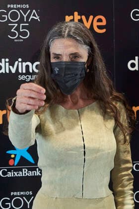 February 8, 2021, Madrid, Madrid, Spain: Angela Molina, Mariano Barroso attend a press conference for her Honorary Goya Award at Academia de Cine on February 8, 2021 in Madrid, Spain Madrid Spain - ZUMAg15_ 20210208_zaf_g15_002 Copyright: xJackxAbuinx