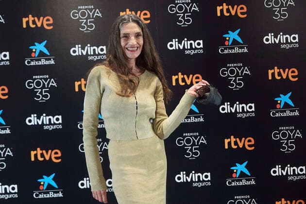 February 8, 2021, Madrid, Madrid, Spain: Angela Molina attends a press conference for her Honorary Goya Award at Academia de Cine on February 8, 2021 in Madrid, Spain Madrid Spain - ZUMAg15_ 20210208_zaf_g15_030 Copyright: xJackxAbuinx