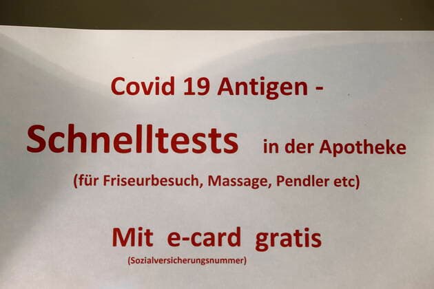 Covid 19 relaxations after hard lockdown Frauenkirchen, 7 2 2021 Corona Pandemic, Corona, Corona Virus, CoV 2, Covid 19, Sars, virus, viral infection, pandemic, corona crisis, viral disease, coronavirus, SARS CoV 2 Free Antigen Test in Pharmacy Rapid Test, Coronatest, Antigen Test, Antibody Test, Antigen Test, Antibody Test Mask Obligation Vienna Austria AVN101002442067