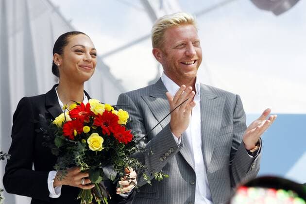 60 Jahre Bundesrepublik die Party Boris Becker und seine zukuenftige Frau Lilly Kerssenberg grosses Buehnenprogramm am Brandenburger Tor 60 Jahre Bundesrepublik mit vielen Stars und Gaesten in Berlin. IMAGO. Müller 23.05.2009 IMAGO. Foto Berlin Henry H. Herrmann *** 60 years Federal Republic of Germany the party Boris Becker and his future wife Lilly Kerssenberg big stage program at the Brandenburg Gate 60 years Federal Republic of Germany with many stars and guests in Berlin IMAGO Müller 23 05 2009 IMAGO Foto Berlin Henry H Herrmann Copyright: xEventpressxMuellerx