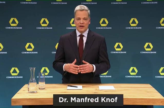Deutschland, Frankfurt, 11.02.2021 Jahrespressekonferenz der Commerzbank AG Foto: Dr. Manfred Knof, Vorstandsvorsitzender Jahrespressekonferenz der Commerzbank AG *** Germany, Frankfurt, 11 02 2021 Annual Press Conference of Commerzbank AG Photo Dr Manfred Knof, Chairman of the Board of Managing Directors Annual Press Conference of Commerzbank AG