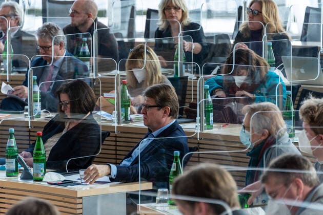 Kiel, 11 02 2021 Landeshaus Oral report of the state government in parliament on the results of the conference of the Chancellor with the heads of government of the federal states on the Corona pandemic on 10 February 2021 and on its implementation in Schleswig Holstein