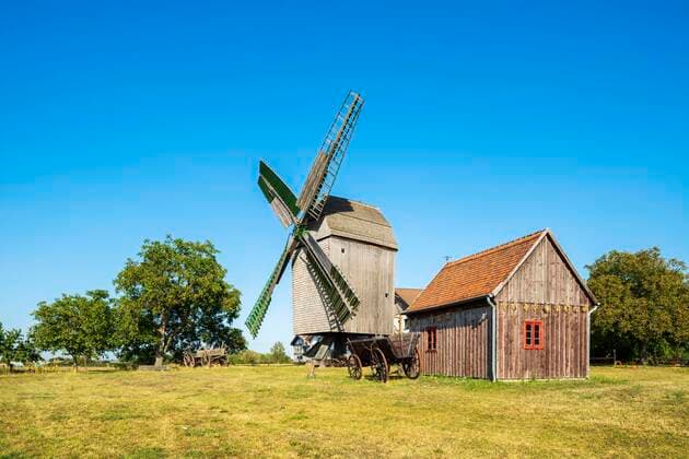 Bockwindmühle, Wolmirstedt, Saxony Anhalt, Germany, Europe Copyright: imageBROKER/AndreasxVitting iblavi06688819.jpg
