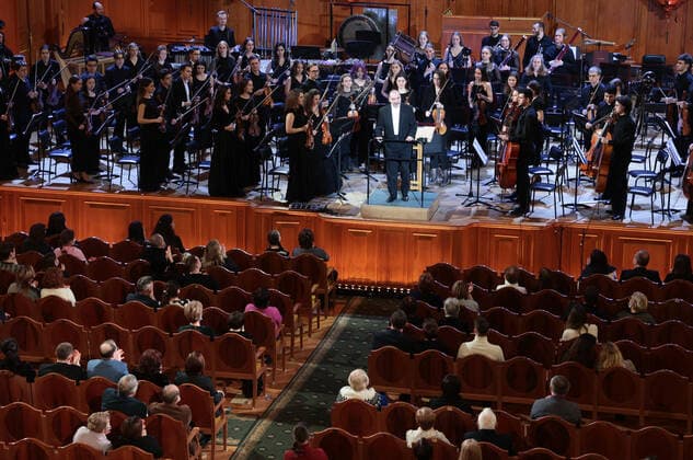 MOSCOW, RUSSIA - FEBRUARY 12, 2021: A gala concert takes place at the Moscow State Tchaikovsky Conservatory to close the Winter International Arts Festival. Gavriil Grigorov TASS  TS0F6A79
