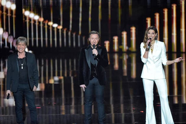36e edition des VICTOIRES DE LA MUSIQUE. Pour sa 36eme edition, la ceremonie des Victoires de la musique se tiendra a la Seine Musicale de Boulogne Billancourt, sans public. BOULOGNE BILLANCOURT, FRANCE FEBRUARY 12 fevrier 2021 Stephane Bern; Laury Thilleman and Jean Louis Aubert present 36th Victoires de la Musique held at La Seine Musicale in Bolougne Billancourt on February 12, 2021 france 264959 2021-02-12 France  Copyright: xFranckxCastel MPPx STAR_264959_005