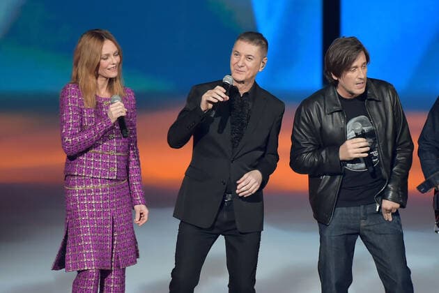 36e edition des VICTOIRES DE LA MUSIQUE. Pour sa 36eme edition, la ceremonie des Victoires de la musique se tiendra a la Seine Musicale de Boulogne Billancourt, sans public. BOULOGNE BILLANCOURT, FRANCE FEBRUARY 12 fevrier 2021. Vanessa Paradis; Etienne Daho; Thomas Dutronc at 36th Victoires de la Musique held at La Seine Musicale in Bolougne Billancourt on February 12, 2021 france 264959 2021-02-12 France  Copyright: xFranckxCastel MPPx STAR_264959_095