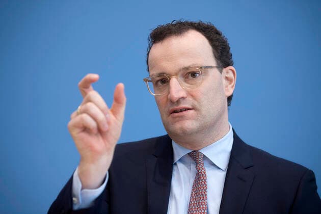 Jens Spahn Coronavirus DEU, Deutschland, Germany, Berlin, 12 02 2021 Jens Spahn, Federal Minister for Health CDU, during a press call at the Bundespressekonferenz concerning on the spread of the novel coronavirus COVID 19 pandemic in Berlin, Germany