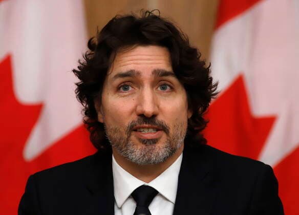 February 16, 2021, Ottawa, on, Canada: Prime Minister Justin Trudeau speaks at a press conference in Ottawa on Tuesday, Feb. 16, 2021. Ottawa Canada  - ZUMAc35_ 20210216_zaf_c35_036 Copyright: xPatrickxDoylex