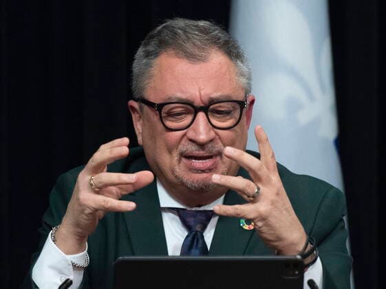 February 16, 2021, QUEBEC, PQ, Canada: Horacio Arruda, Quebec director of National Public Health responds to a reporter s question during a news conference on the COVID-19 pandemic, Tuesday, February 16, 2021 at the legislature in Quebec City. QUEBEC Canada  - ZUMAc35_ 20210216_zaf_c35_071 Copyright: xJacquesxBoissinotx