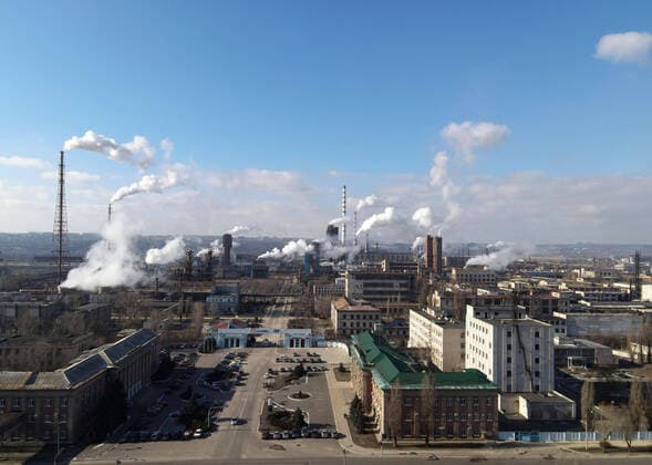 SIEVIERODONETSK, UKRAINE - FEBRUARY 17, 2021 - The premises of Sievierodonetsk Azot Association PrJSC are pictured in Sievierodonetsk, Luhansk Region, eastern Ukraine. Sievierodonetsk Azot Association  Copyright: xOleksiixKovalovx