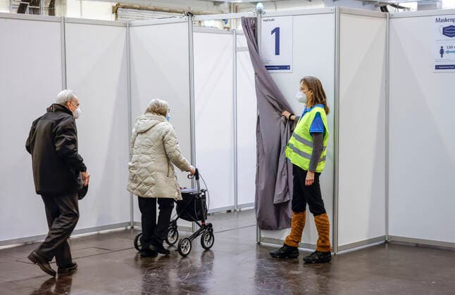 Essen, North Rhine-Westphalia, Germany Vaccination start at Corona Vaccination Center Essen, first to be vaccinated are people living at home aged 80 and over Essen North Rhine-Westphalia Germany