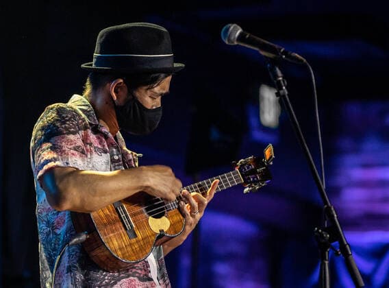 HONOLULU, HI - February 18, 2021: Jake Shimabukuro performs at The Blue Note Hawaii at The Outrigger Waikiki Resort in Honolulu, HI on February 18, 2021. Copyright: xErikxKabikxPhotography xMediaPunchx