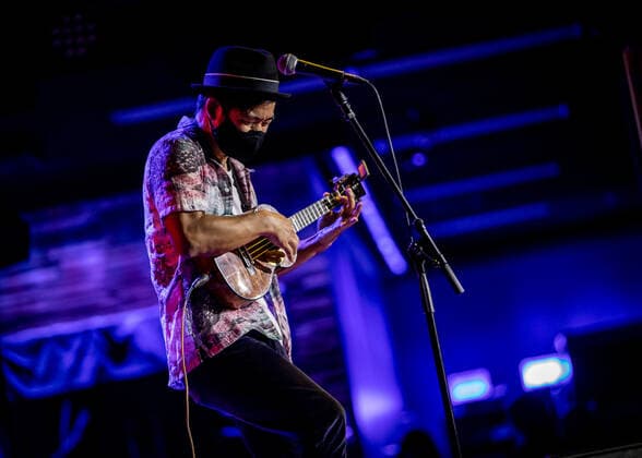 HONOLULU, HI - February 18, 2021: Jake Shimabukuro performs at The Blue Note Hawaii at The Outrigger Waikiki Resort in Honolulu, HI on February 18, 2021. Copyright: xErikxKabikxPhotography MediaPunchx