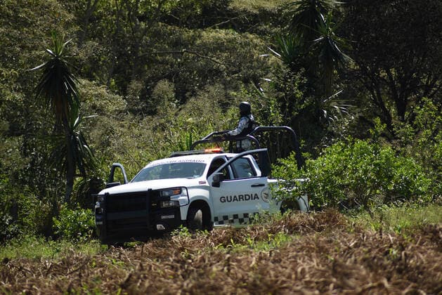 February 21, 2021: A Mexican army plane fell in a field near the El Lencero airport in Veracruz. 6 soldiers died in the accident - ZUMAqp1_ 20210221_zip_qp1_002 Copyright: xHectorxAdolfoxQuintanarxPerezx