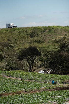 February 21, 2021: A Mexican army plane fell in a field near the El Lencero airport in Veracruz. 6 soldiers died in the accident - ZUMAqp1_ 20210221_zip_qp1_011 Copyright: xHectorxAdolfoxQuintanarxPerezx